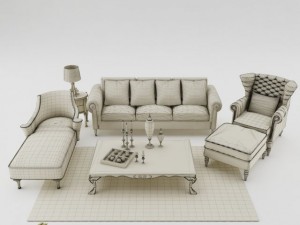 sofa set Model 3D