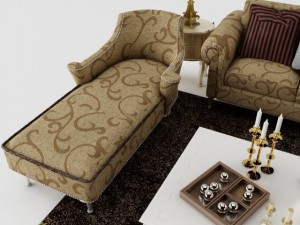 sofa set Model 3D