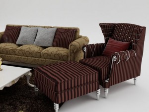 sofa set Model 3D