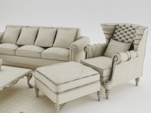 sofa set Model 3D