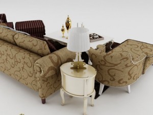 sofa set Model 3D