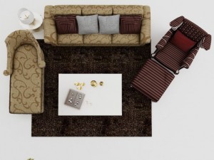 sofa set Model 3D
