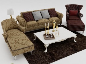 sofa set Model 3D