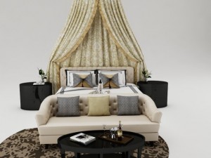 bedroom set 001 3D Model