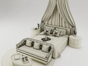 bedroom set 001 3D Model