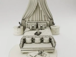 bedroom set 001 3D Model