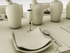 dining table set 20 3D Model