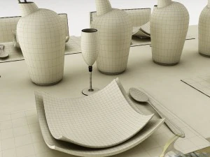 dining table set 20 3D Model