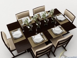 dining table set 20 3D Model