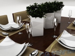 dining table set 22 3D Model