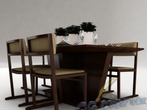 dining table set 22 3D Model