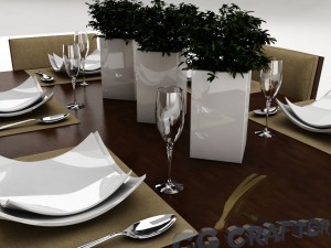 dining table set 22 3D Model