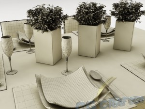 dining table set 22 3D Model