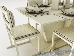 dining table set 22 3D Model