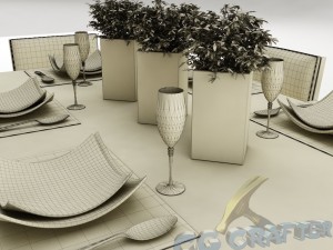 dining table set 22 3D Model