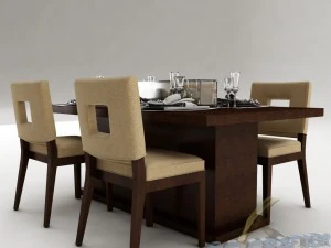 dining table set 23 3D Model