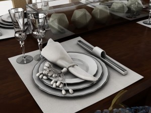 dining table set 23 3D Model