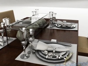 dining table set 23 3D Model
