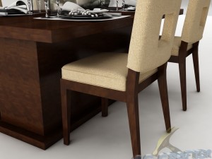 dining table set 23 3D Model