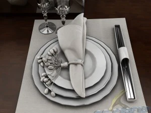 dining table set 23 3D Model
