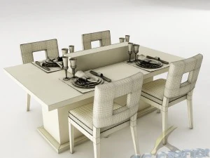 dining table set 23 3D Model