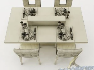 dining table set 23 3D Model