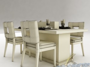 dining table set 23 3D Model