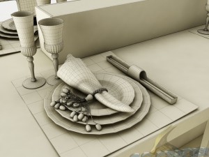 dining table set 23 3D Model