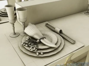 dining table set 23 3D Model