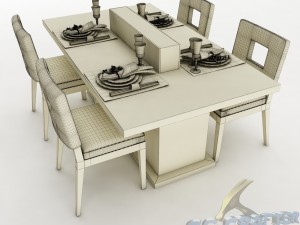 dining table set 23 3D Model
