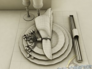 dining table set 23 3D Model