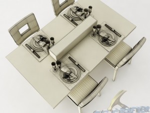 dining table set 23 3D Model