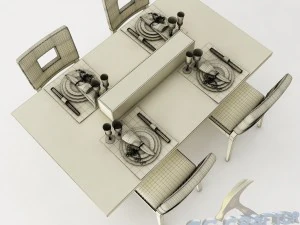 dining table set 23 3D Model