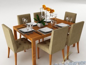 dining table set 24 3D Model