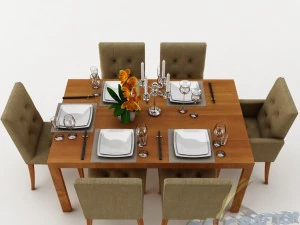 dining table set 24 3D Model