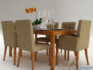 dining table set 24 3D Model