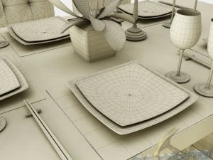 dining table set 24 3D Model