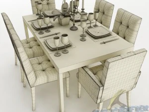 dining table set 24 3D Model