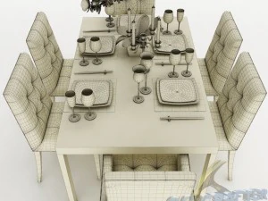 dining table set 24 3D Model