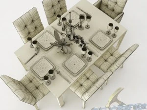 dining table set 24 3D Model