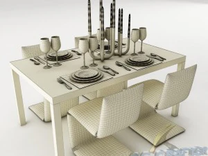 dining table set 25 3D Model
