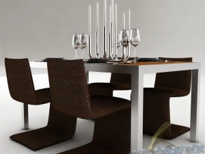 dining table set 25 3D Model