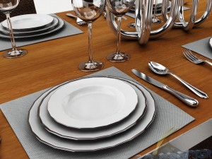 dining table set 25 3D मॉडल