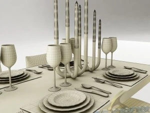 dining table set 25 3D Model