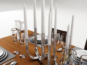 dining table set 25 3D मॉडल