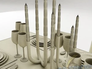 dining table set 25 3D Model