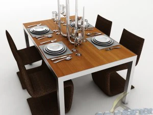 dining table set 25 3D Model