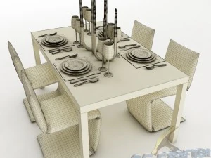 dining table set 25 3D Model
