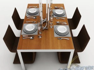 dining table set 25 3D Model