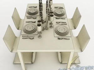 dining table set 25 3D Model